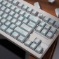Canyon / Contour  Black / White 104+26/27 PBT Dye-subbed Doubleshot Backlit Keycaps Set for Mechanical Gaming Keyboard